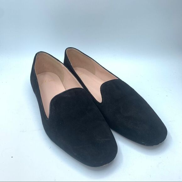 J. Crew Suede Smoking Slippers Black - Picture 1 of 6